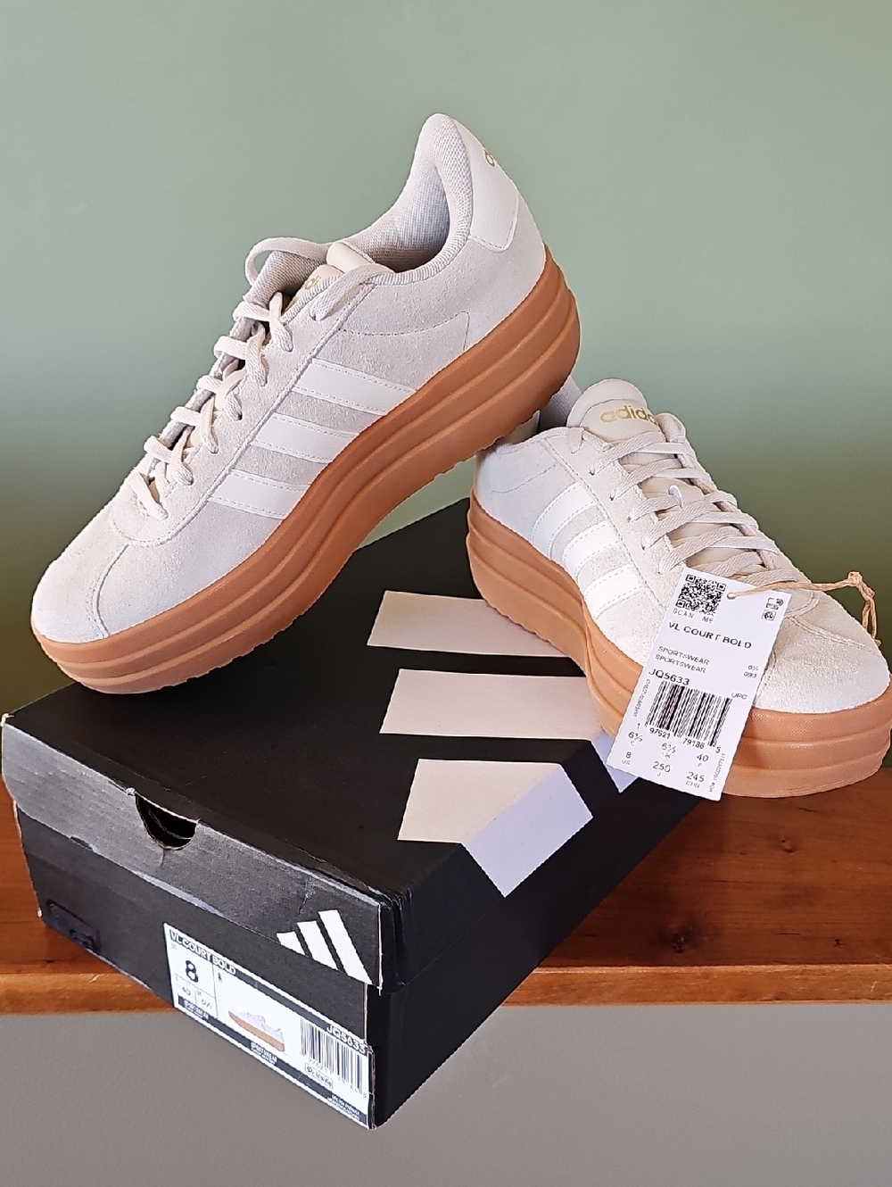 Adidas VL Court Bold Suede Platform Sneakers